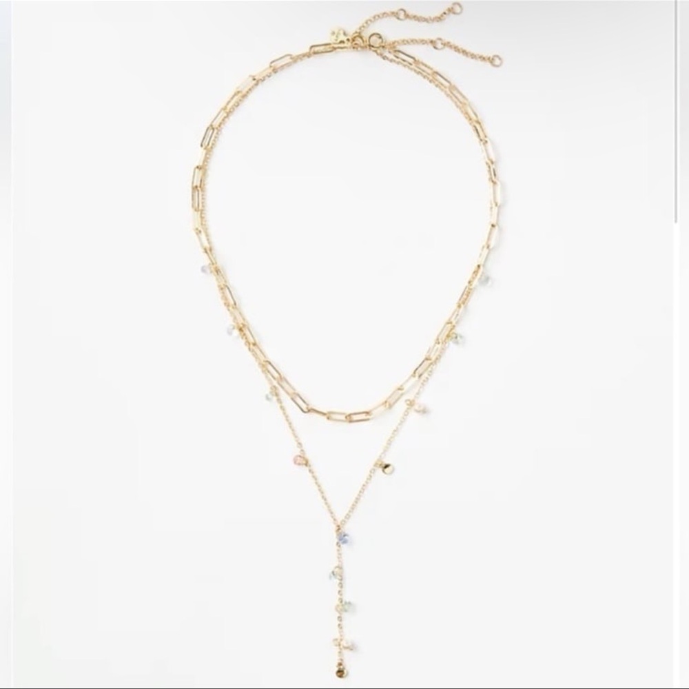✨3/$30✨ NWT Loft Shaker Y Necklace in Multi